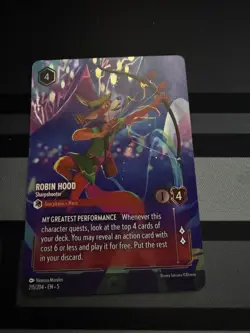 Disney Lorcana Robin Hood Sharpshooter Enchanted Shimmering Skies 215/204 - Image 1