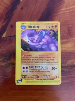 Nidoking 24/147 Rare Aquapolis Non Holo Pokemon Card! - Image 1