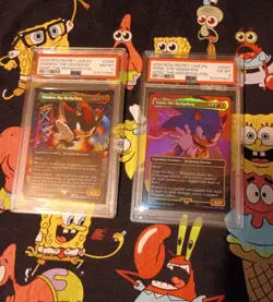 2025 MTG Magic Secret Lair Sonic Foil Shadow And Sonic the Hedgehog PSA - Image 1