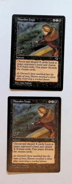 MTG - Magic The Gathering - Abandon Hope X 2 - Tempest - NP/NM! - Image 1