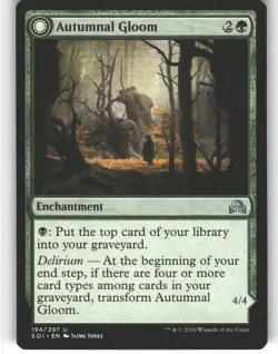 Autumnal Gloom - Shadows over Innistrad - MTG - Uncommon - #194 - NM - Image 1