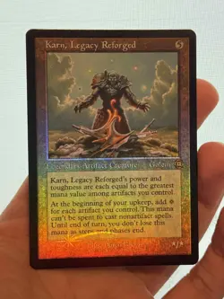 1X FOIL Karn, Legacy Reforged RETRO FRAME NM MTG Magic MAT Aftermath Mythic EDH - Image 1
