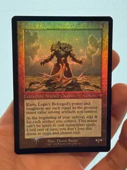 1X FOIL Karn, Legacy Reforged RETRO FRAME NM MTG Magic MAT Aftermath Mythic EDH - Image 2