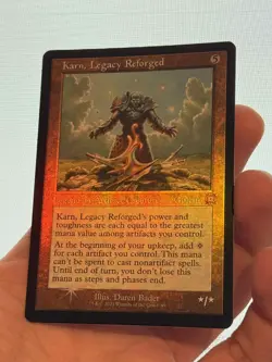 1X FOIL Karn, Legacy Reforged RETRO FRAME NM MTG Magic MAT Aftermath Mythic EDH - Image 3
