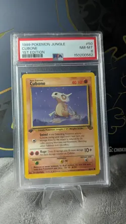Pokemon TCG Jungle 1999 Cubone #50 1st Edition PSA 8 Vintage Card WOTC - Image 1