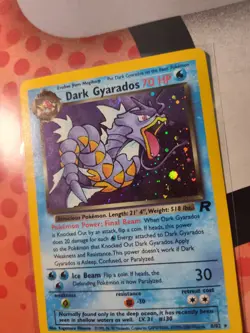 1999 Pokemon Dark Gyarados 8/82 | Team Rocket PRERELEASE COSMO ✨ Holo NM Card - Image 2