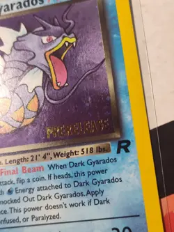 1999 Pokemon Dark Gyarados 8/82 | Team Rocket PRERELEASE COSMO ✨ Holo NM Card - Image 3