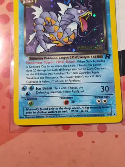1999 Pokemon Dark Gyarados 8/82 | Team Rocket PRERELEASE COSMO ✨ Holo NM Card - Image 4