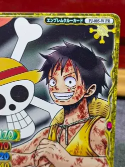 One Piece 2010 Bandai Berry Match Luffy PJ-005-W Gold Card Promo Vintage - Image 2