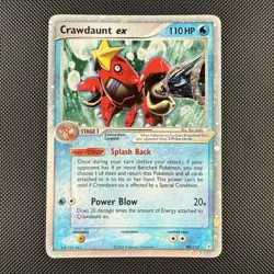 Pokemon TCG Crawdaunt EX 99/110 2006 EX Holon Phantoms Holo Rare Card W/ Swirl! - Image 2