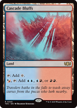 Cascade Bluffs [Tarkir: Dragonstorm Commander] Near Mint - Image 1