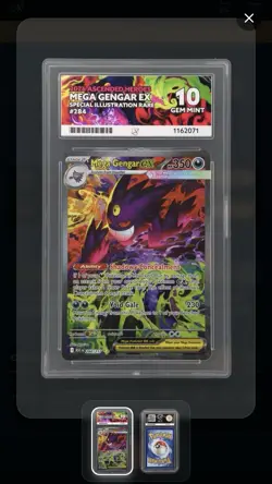 Pokemon TCG Mega Gengar EX Ascended Heroes 284/217 SIR Ace 10 Gem Perfect Subs - Image 3