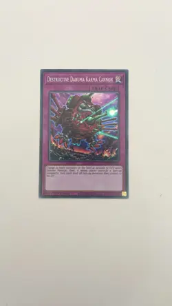 Yugioh Destructive Daruma Karma Cannon MP23-EN217 Prismatic Secret Rare 1st NM - Image 1