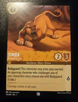 Simba - Protective Cub 20/204 Common The First Chapter Disney Lorcana TCG - Image 1