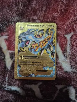 Mcharizard EX Mega M Charizard Gold Foil Fan Art Pokemon Card 108/106 230HP - Image 1