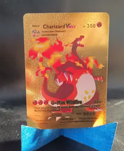 Charizard VMax Gold Foil Premium Fan Art Pokemon Card 143/293 - Image 1