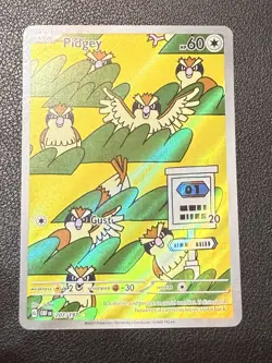Pokemon TCG Pidgey Illustration Rare Card 207/197 Sv03: Obsidian Flames - Image 1