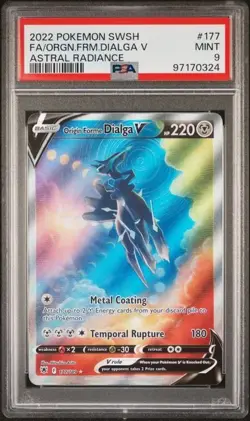 Origin Forme Dialga V #177 Alt Art Pokemon Sword & Shield Astral Radiance PSA 9 - Image 1