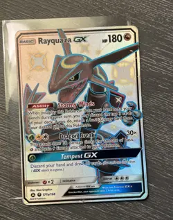 Rayquaza GX 177A/168 Alternate Art Pokemon TCG English Holo Promo - Image 1