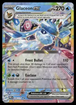 Glaceon ex 026/131 Holo Double Rare Prismatic Evolutions Pokemon Holo Near Mint - Image 1