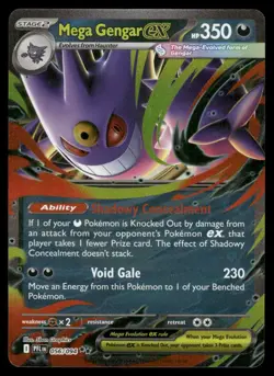 Mega Gengar ex 056/094 Double Rare Phantasmal Flames Pokemon Holo Near Mint - Image 1