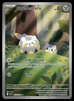 Togedemaru 104/094 Illustration Rare Phantasmal Flames Pokemon Holo Near Mint - Image 1