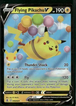 Flying Pikachu V 006/025 Holo V Rare Celebrations Pokemon Near Mint - Image 1