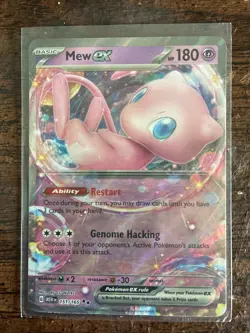 Pokemon Mew EX TCG Scarlet & Violet Holo Double Rare Card 151/165 NM - Image 1