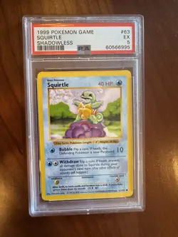 Squirtle SHADOWLESS 1999 Pokemon #63 PSA 5 - Image 1