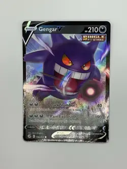 GENGAR V 2021 POKEMON FUSION STRIKE #156/264 SINGLE STRIKE HOLO FULL ART Q3668-3 - Image 1