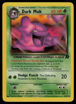 Dark Muk 41/82 Uncommon Team Rocket Pokemon Unlimited Lightly Played - Image 1