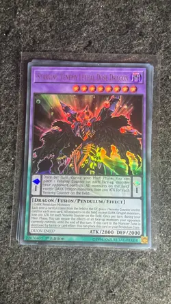 3 x YuGiOh Starving Venemy Lethal Dose Dragon DUOV-EN037 Ultra Rare 1st NM - Image 1