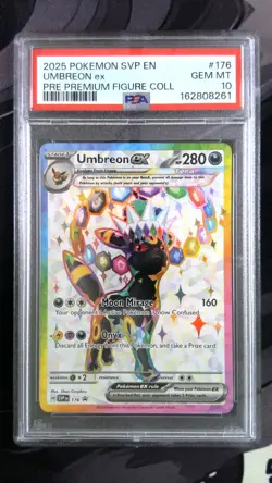 2025 POKEMON SVP EN-SV BLACK STAR PROMO #176 UMBREON EX PSA 10 - Image 1