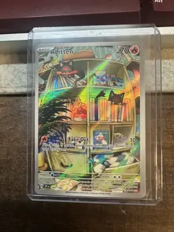 Pokemon TCG Litten Full Art Holo Card 167/162 Temporal Forces Illustration Rare - Image 1