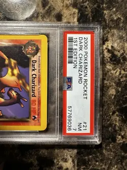 Pokemon Team Rocket 1st Edition Dark Charizard Non Holographic 21/82 PSA 7 - Image 3