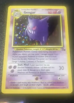 Pokemon TCG Gengar 5/62 Fossil Holo Rare Unlimited English 1999 80 NM - Image 3