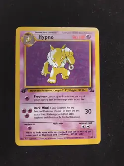 NM Hypno 23/62 1st Edition Non Holo Rare Fossil Set Pokemon Card 1999 WOTC TCG - Image 1