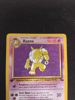 NM Hypno 23/62 1st Edition Non Holo Rare Fossil Set Pokemon Card 1999 WOTC TCG - Image 2