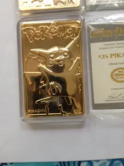Pokemon Charizard & Pikachu 23K Gold Plated Trading Cards offered by Burger King - Image 3