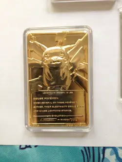 Pokemon Charizard & Pikachu 23K Gold Plated Trading Cards offered by Burger King - Image 5