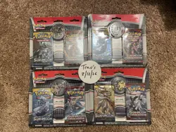 Lot Of 4 Pokemon TCG Sun & Moon / Crimson Invasion Pin Pack Factory Sealed - Image 1