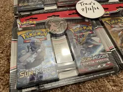 Lot Of 4 Pokemon TCG Sun & Moon / Crimson Invasion Pin Pack Factory Sealed - Image 2