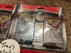 Lot Of 4 Pokemon TCG Sun & Moon / Crimson Invasion Pin Pack Factory Sealed - Image 4