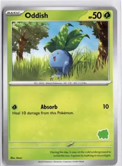Oddish Pokemon My First Battle 2023 Bulbasaur Stamp Pokemon Trading Card - Image 3