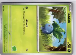 Oddish Pokemon My First Battle 2023 Bulbasaur Stamp Pokemon Trading Card - Image 5