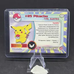 LP Topps Pikachu 25 Pokemon Tv Animation 1999 Red logo - Image 2