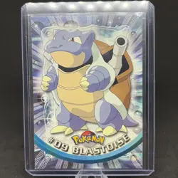 BLASTOISE 1999 Topps Pokemon TV Animation Edition RED LOGO #09 HP - Image 1