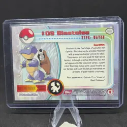BLASTOISE 1999 Topps Pokemon TV Animation Edition RED LOGO #09 HP - Image 2