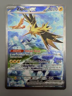 Zapdos ex 2023 Pokemon TCG SV 151 Special Illustration Rare SIR English 202/165 - Image 2
