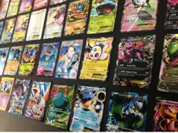 Pokemon Card Lot 100 Official TCG Cards Ultra Rare Included EX GX V MEGA + HOLOS - Image 2
